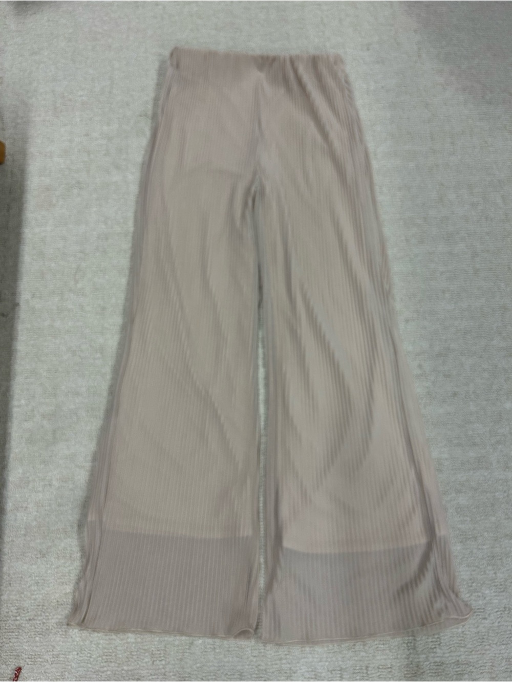 MABLE Wide Leg Pleated Pants in Beige Like New
